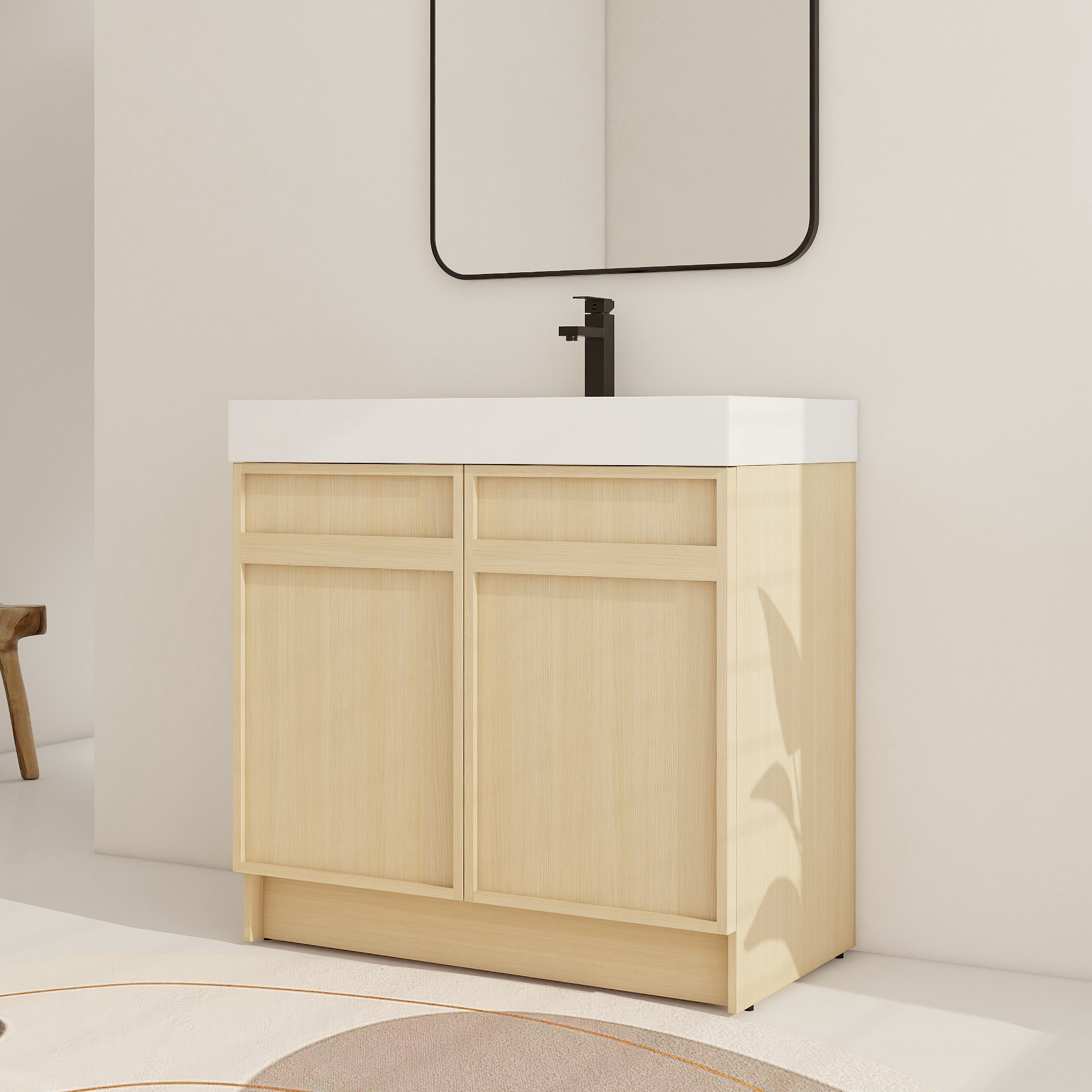 haalvde 36 Inch Vanity, 36 bathroom vanity with top, 36 inch bathroom vanity, 36" Single ...